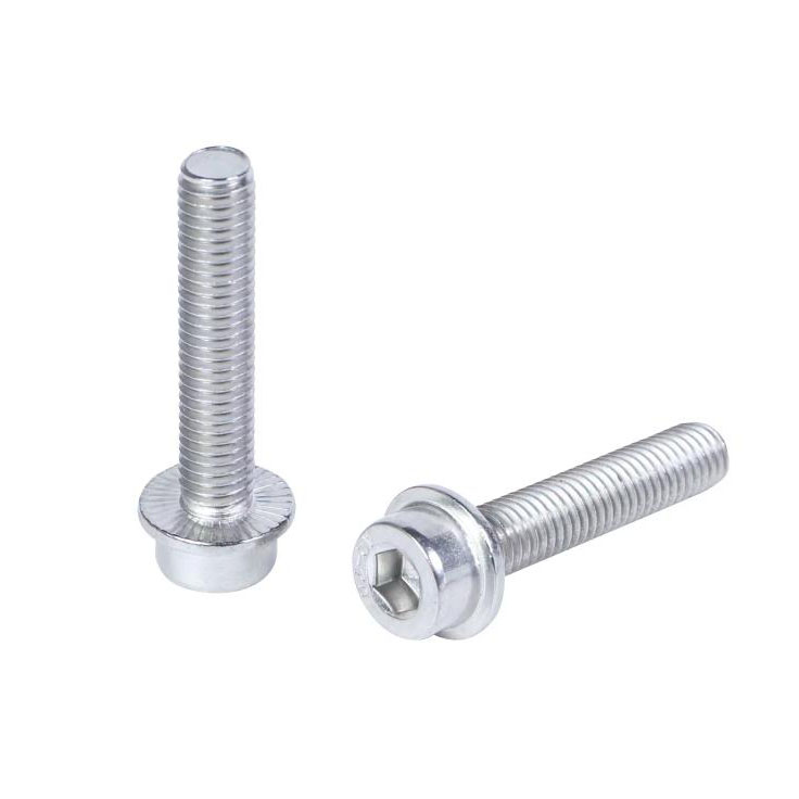 Cabeza hueca hexagonal DIN251 con tornillos con brida dentada