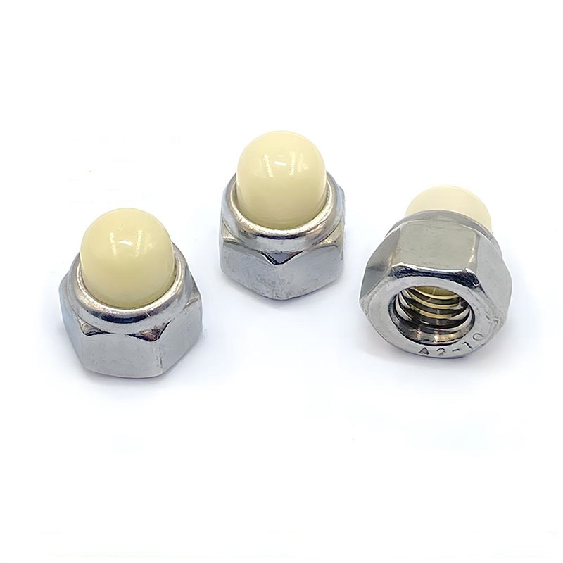 Tuercas de tapa abovedada hexágono con inserto no metálico