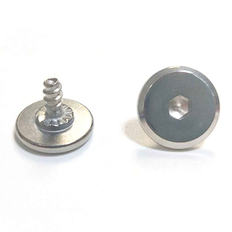 Tornillo de posavasos hexagonal de cabeza plana grande para vaso térmico